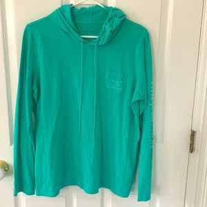 Green vineyard vines woman large hooded sweatshirt